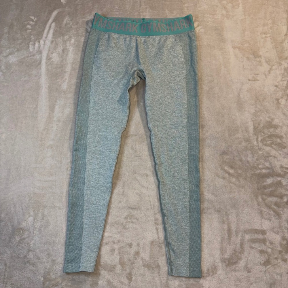 Gymshark Flex High Waisted Seamless Leggings Sage Green Teal Marl Medium
